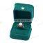 Factory Wholesale Dark Green Custom Jewelry Box Luxury Necklace Box Velvet