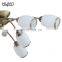 HUAYI New Model Vintage Style Villa Home Decoration Old Bronze Iron Glass Pendant LED Ceiling Light