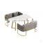 Nordic Sofa Iron Art Coffee Table Combination Modern Minimalist Coffee Shop Negotiation Table Milk Tea Shop Leisure Area