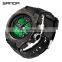 Sanda 6024 Functional Dual Display Men Watch LED Luminous Waterproof Electronic Watches 2021