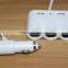JL-D710 Cigeratte Socket 1 To 2 port with 2 USB Car Cigarette Lighter Socket Splitter Charger Adapter