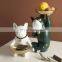 Modern Creative Tabletop Animal Art Cute Gift Cartoon Storage White Handmade Resin Dog Sculpture Decoration