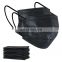 Personal protective equipment 3 ply disposable face masks with logo BFE 98% black mask mascarillas