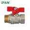 IFAN 1/2 Inch Threaded Brass Ball Valve Forged 2 Way Brass Valves for Cold and Hot Water