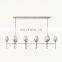 Luxury American Style Brass Crystal Lamp Modern Design LED Light Linear Pendant Glass Chandelier for Home Office or Restaurant