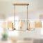 Modern Industrial Style Leaf shape oval fabric shade Chandelier Light Fixture For Living Dining Room Kitchen Island Foyer Lobby