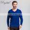 Knitwear Manufacturer Custom Solid Knitted Cashmere Sweater for Men V-neck