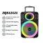 SING-E ZQS12121 12 Inch Portable Trolley Subwoofer Speaker With Colorful RGB Lights 60W Deep Bass Support Dual Wireless Mic