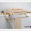 Bathroom Wall Mounted 2 Layer Titanium Towel Rack