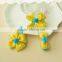 Factory OEM ODM Yellow /Pink Ribbon Butterffly Bow Girls Hair Accessories Set For Kids