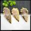 LFD-0074P ~ Wholesale Jasper Druzy Pendant Bead Fashion Charm Arrowhead Gold Plated Necklace Pendant Jewelry Making