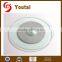 round transparent glass rotating restaurant lazy susan
