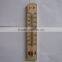 household indoor wooden thermometer w/ scale C / F red kerosene filled capillary printed black font eco-friendly material
