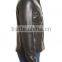 Dark brown genuine leather jacket