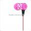 Hot selling colorful special Hand-Free Earphone with Mic & flat cable E-E004