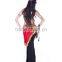Sexy Tribal Belly Dance Performance Costumes Blue Color with Bra Size 34 / 36 / 38B