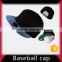 Black faux leather blank baseball cap