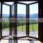 high quality and double glass aluminum folding door