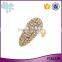 Factory wholesale fully-jewelled rhinestones alloy finger nail ring jewelry