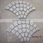 G603 grey granite fan pattern cobblestones for sale