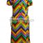 C1003 2016 newest popular loose comfortable colorful special pattern long dress, soft material,African women's Lady dress