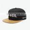 hip hop 5 panel customized snapback caps with special woody brim