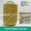 (X-125) 2016 mustard yellow color polyester long haired feather yarn manufacturer