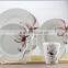 Turkish fine porcelain round cheap nice dinner set with gold line decal
