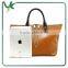 Personalized Retro Brown Women Leather Tote Bag Shoulder Handbag