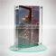 curved desktop clear custom acrylic brochure holder/acrylic leaflet holder