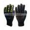 Black Rubber Anti-vibration TPR Back Working Gloves