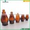 unique shape amber glass dropper bottles for essential oil wholesale