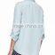 Top selling ladies 2015 summer long sleeve chambray denim shirt for women SYA15361