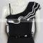 OEM service frill shoulder womens slim tight fitted dresses straight fit dresses