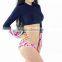 Fashionable navy blue long sleeve wetsuit nylon spandex wholesale swimwear women swimsuit