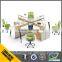 Office furniture 4 person workstation modern office cubicles partition Aluminium glass office partition