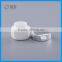 Silver cap plastic small cosmetic jar