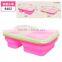 Hot Selling Microwave Bento Lunch Box Silicon Food Containers