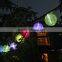 solar nylon lantern hanging lantern string lights