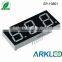SMD 0.8 inch three digit Seven segment led display with multi color