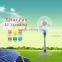 foshan factory 12v dc soalr fan /stand fan /with led light and timer hot sell