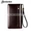 leather bags men clutch business wallet hand bag zipper