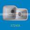 Undermount white acrylic solid surface double sink