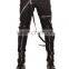 Bondage Pants Mens Black Goth Punk Zip Strap Skinny Jeans Trousers (ROCK019)