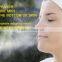 Girl use cheap facial steamer nano tio2 spray
