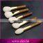 New design 5pcs wooden handle professional bamboo makeup brushes