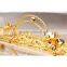 15cm*15cm Hollow Out Fruit Platter,Gold Plated Gift Baskets Kx-4504