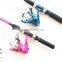 2016 wholesale light action fishing rod with LED flashing reel spinning fishing combo