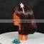 Fashion Golden Egghead Female Mannequin Head Fiberglass Display For wig