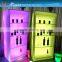 wine glass display cabinet with different color changed